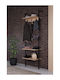Nina Mobilier de Intrare cu Dulap pentru Pantofi Oak-black 60x26x180cm