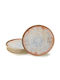 Hermia Plate Shallow Ceramic Multicolour with Diameter 28cm 6pcs