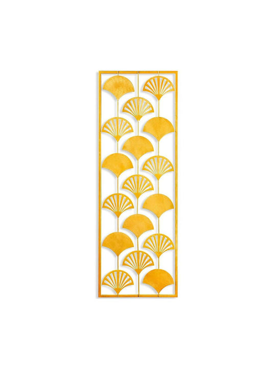 Διακοσμητικό Τοίχου Fan 930dyu1210 32x90cm Yellow-gold Wallity Μέταλλο
