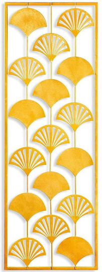 Fan Wall Decor 930dyu1210 32x90cm Yellow-gold Wallity Metal