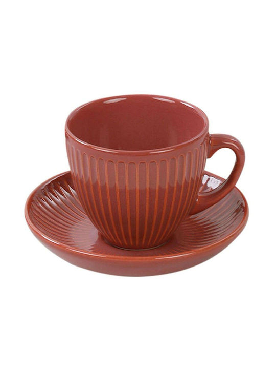 Hermia Set Tassen Tee Keramik Orange 210ml 12Stück 8683342394833