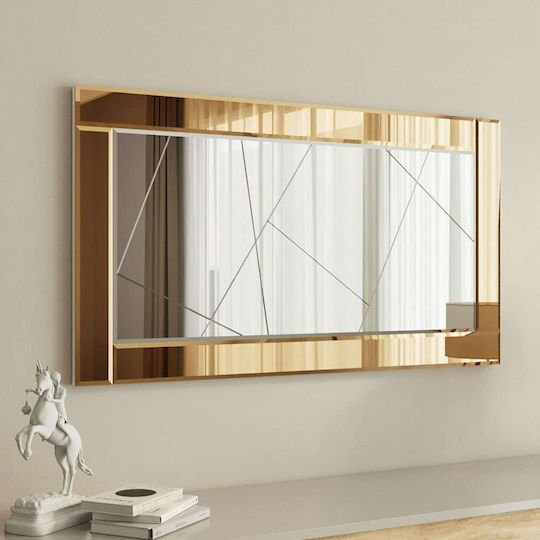 Огледало за стена Pierre 116sam1196 60x2.2x120см Бронз Hanah Home MDF
