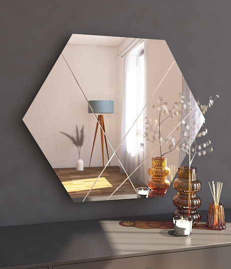 Oglindă de Perete Saga 116sam1123 70x2.2x60cm Alb Hanah Home MDF