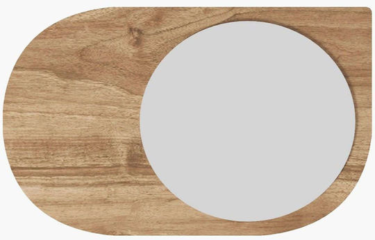 Pubble Wall Mirror 116sam1230 60x2.2x90cm Walnut Hanah Home MDF