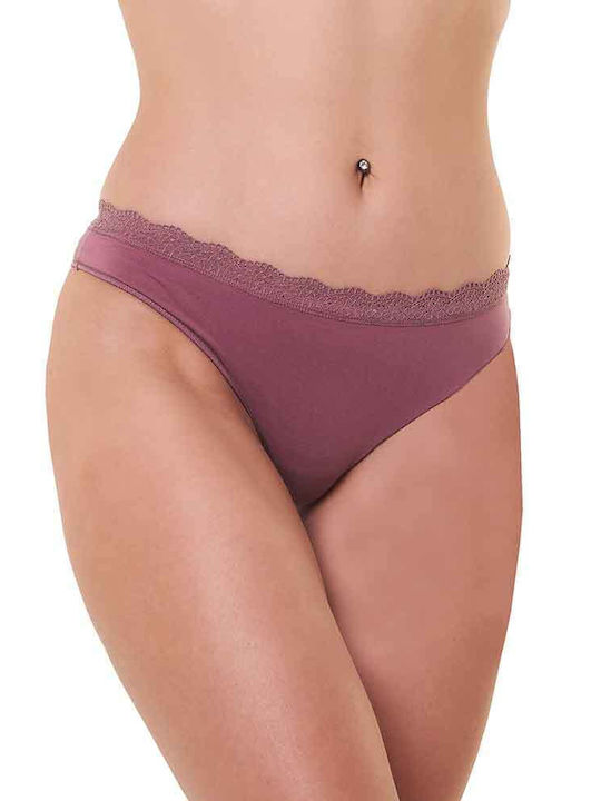 Apple Boxer Γυναικεία Slip 2Pack με Δαντέλα Cof...