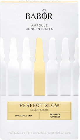 Babor Perfect Glow Moisturizing & Anti-Aging Ampoule Serum For Face With Peptides For Brightening 7x2ml