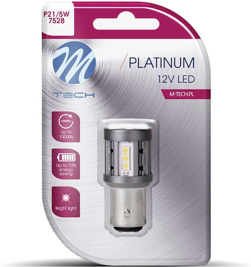 M-Tech Lampen Auto P21/5W Canbus LED 6000K Kaltes Weiß 12V / 24V 30W 1Stück