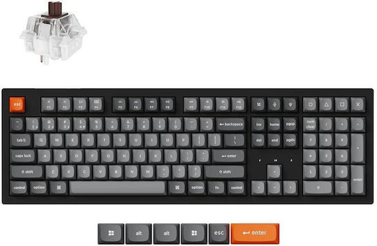 Keychron K10 Max QMK Wireless Gaming Mechanical Keyboard with Keychron Super Brown switches and RGB lighting (English US)