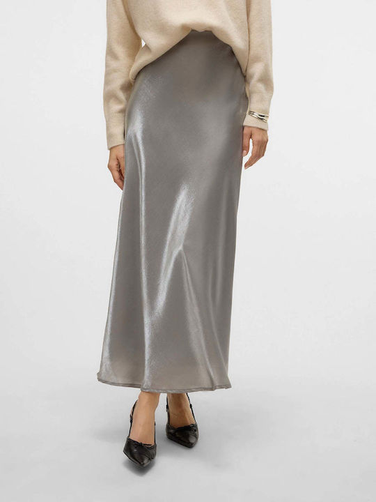 Vero Moda Satin Skirt Silver