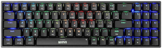 Marvo Shogo 78 Гейминг Механична Клавиатура 75% с Custom суичове и RGB подсветка (Английски US) Черен