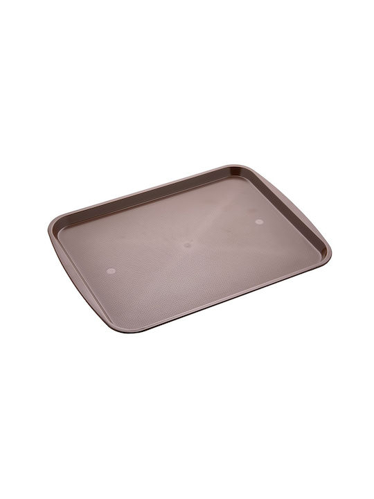 Ready Kunststoff Rechteckig Serviertablett in Braun Farbe 36x46cm GRM-3646S/BR 1Stück