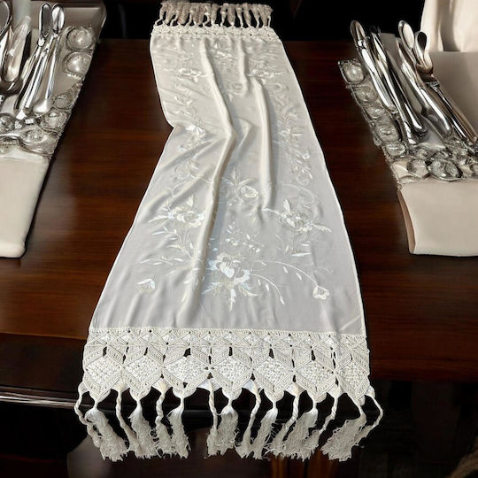 Linea Home Läufer Jasmine mit Ecru Stickerei 50x150cm
