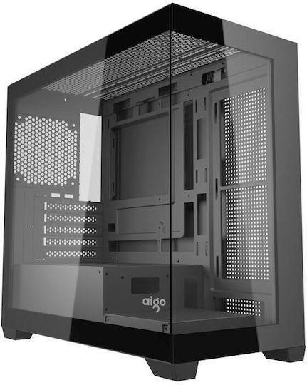Darkflash C218M Gaming Midi Tower Κουτί Υπολογιστή με Πλαϊνό Παράθυρο Μαύρο