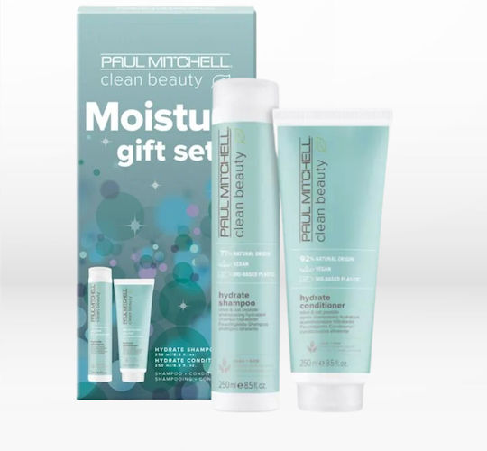 Paul Mitchell Clean Beauty Moisture Hair Care Set Hydration for Dry Hair with Shampoo and Conditioner 2 Pieces