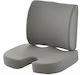 SuperOrtho Durable Lumbar Seat Pillow with Memory Foam in Gray Color MS Max Grey