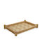 Hermia Bambus Dreptunghiular Tavă de Servire din Bamboo în Culoare Alb 36x25x5cm 1buc