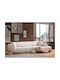 Belissimo Canapea Colțar cu Colțul Din Dreapta Off White 270x140x67 cm