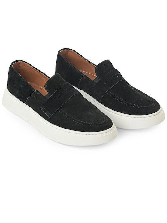 Men's Suede Loafers Black