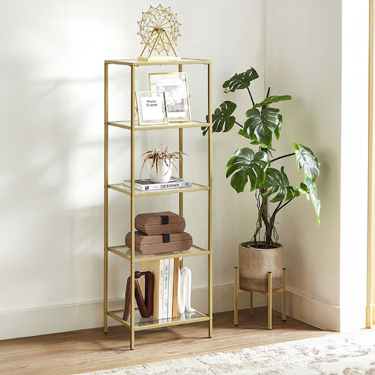 Bibliothek Letus Gold 40x30x125cm