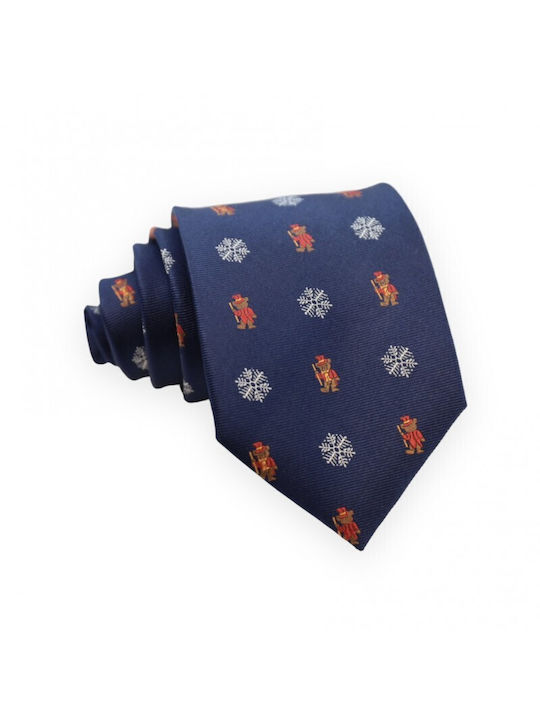 Silk Christmas Tie Bear 8 cm