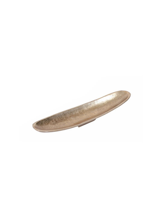 Set de 4 Platouri Decorative din Aluminiu Huipil Aurii 023574 Aluminiu