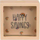 Out Blue Wooden Frame Money Box 'Happy Savings' 15.5x15x5cm 144409