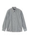 Long-sleeved Cotton Shirt Checked Black and white