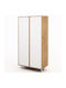 Двойна врата Гардероб Ajumma Oak-white 100x52x187см