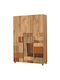 Triple Door Wardrobe Leva Multi 120x48x189cm