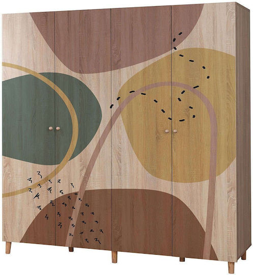 Четири врати Гардероб Loni Multi 180x52x192см