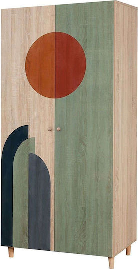 Lidya Δίφυλλη Ντουλάπα 90x52x192cm