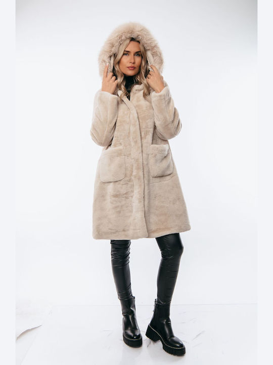 Dress Up Women's Short Fur Beige