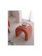 Hocker Für das Wohnzimmer Gepolstert mit Samt Coral 51x46x45cm