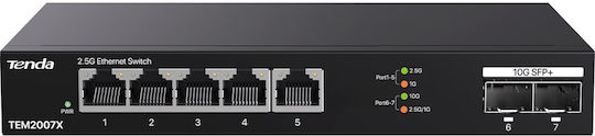 Tenda TEM2007X Unmanaged L2 Switch with 5 Gigabit (1Gbps) Ethernet Ports and 2 SFP Ports