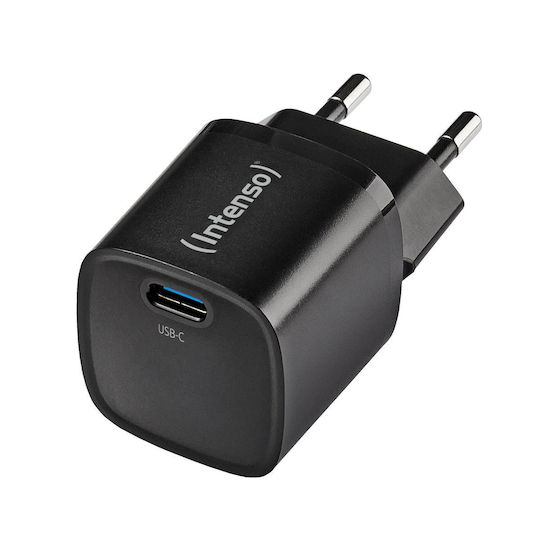 Intenso Φορτιστής Χωρίς Καλώδιο GaN με Θύρα USB-C 30W Μαύρος (W30C²)