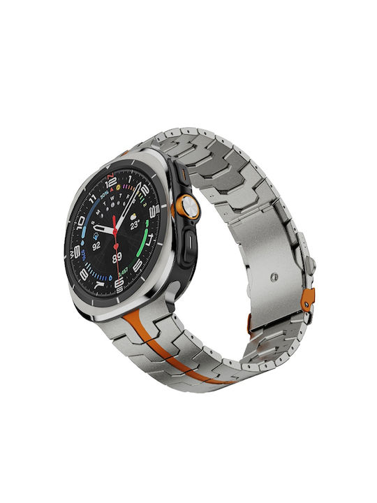 Techsuit Curea Oțel inoxidabil Portocaliu (Samsung Galaxy Watch Ultra, Samsung)