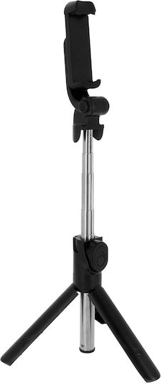 Selfie-Stick-Stativ Bluetooth-Fernbedienung Ausziehbarer Arm 68 cm Schwarz