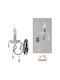 ForHome Classic Lamp Wall with Socket E27 Silver 25x25cm