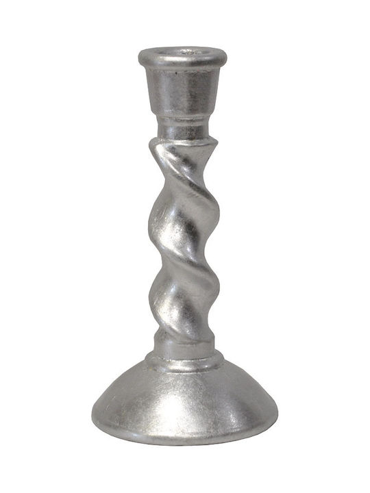 Suport pentru lumânări din ceramică argintie 10,5x21cm Pol 5112216
