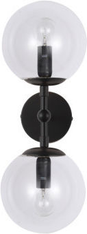 Light Prestige Leuchte Wand mit Fassung E14 Schwarz 42x20x15cm