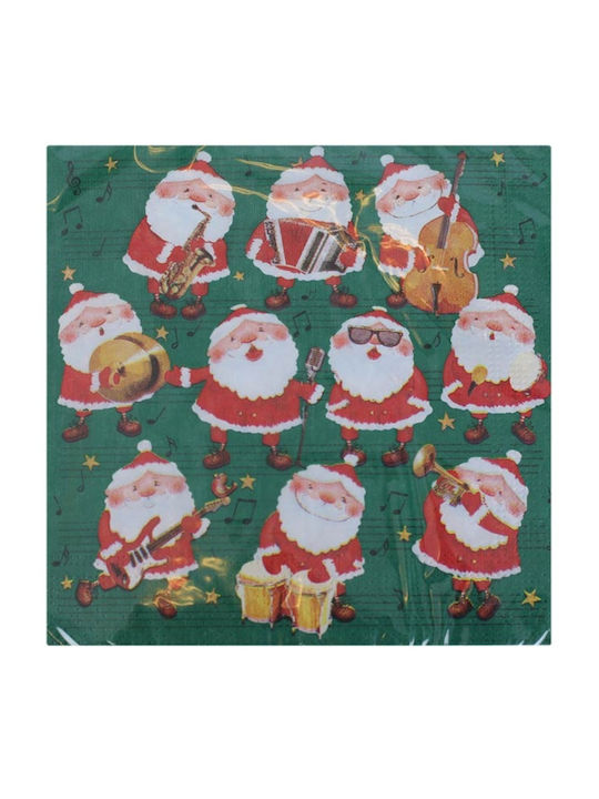 Christmas Napkins Green L33xW33cm.