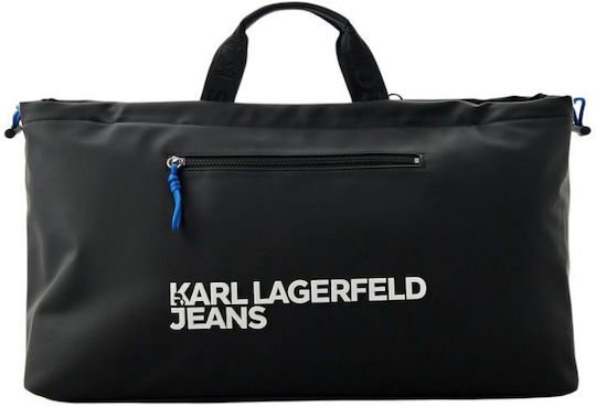 Karl Lagerfeld Jeans Σακ Βουαγιάζ Μαύρο Υφασμάτινο Μ54xΠ23xΥ32εκ.