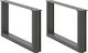 Vidaxl Couchtischbeine U-Form 2 Stk. Anthrazit ...