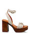 Leder Sandalen Beige