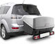 Menabo Car Tow Hitch Box with Single Opening and 300lt Capacity Silver