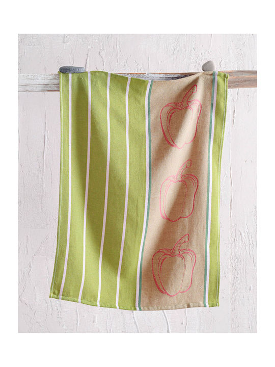 Rythmos Pepper Towel from 100% Cotton in Green ...