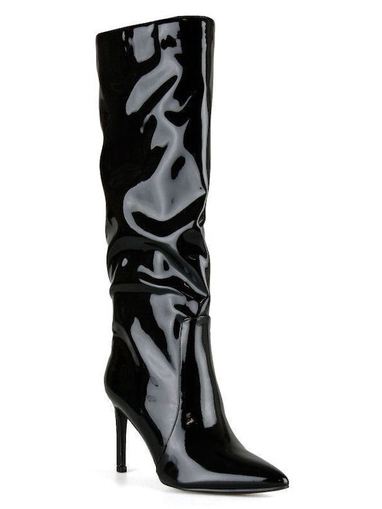 Black Patent Pointed Boot