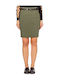 Khaki Minirock mit Gürtel