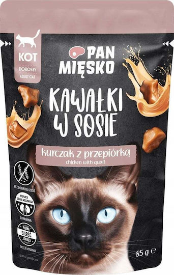 Pan Miesko Υγρή Τροφή Σκύλων σε Φακελάκι με Κοτόπουλο χωρίς Σιτηρά & Γλουτένη 85gr