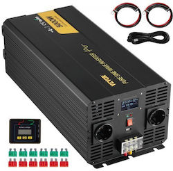 Vevor Inverter Αυτοκινήτου Καθαρού Ημιτόνου 5000W για Μετατροπή 12V DC σε 230V AC Vevor Inverter Αυτοκινήτου Καθαρού Ημιτόνου 5000W για Μετατροπή 12V DC σε 230V AC
